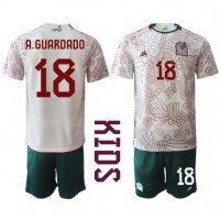 Mexico Andres Guardado #18 Bortedraktsett Barn VM 2022 Kortermet (+ Korte bukser)